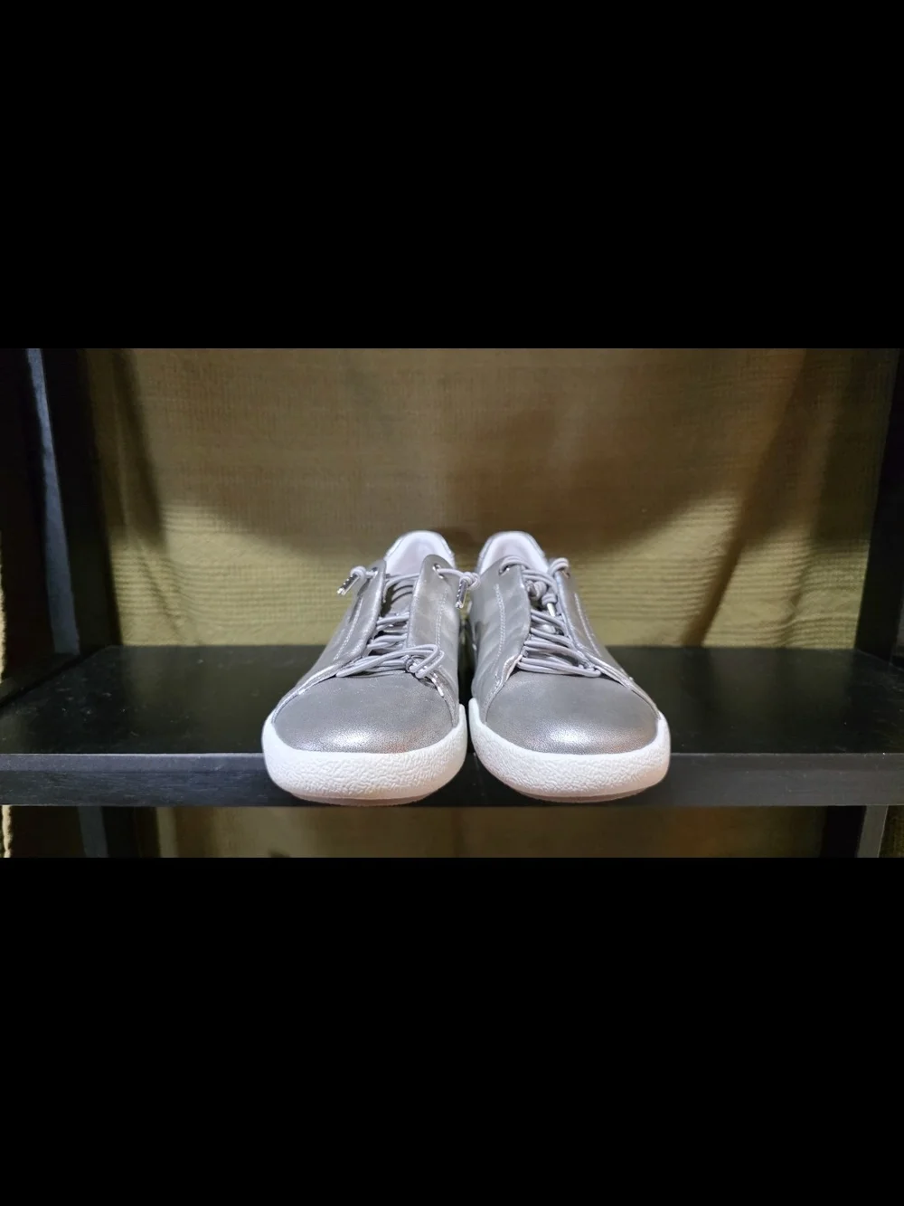 Josef Seibel Metallic Gray Low-Top Sneakers